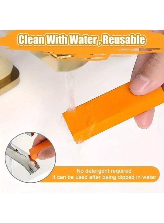 الواحة-TH مسح إزالة الصدأ, الفولاذ المقاوم للصدأ إزالة التلوث الأثرية مسح, المطاط الآمن مسح الصدأ, متعددة الأغراض الجيرية مسح تنظيف الصدأ لزجاج الحمام, أواني المطبخ (2 جهاز كمبيوتر شخصي) - Image 2